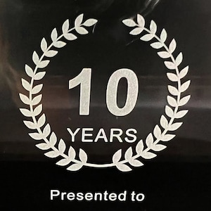 Personalized Crystal Award, Engraved Retirement Gift, Employee Appreciation Plaque image 5