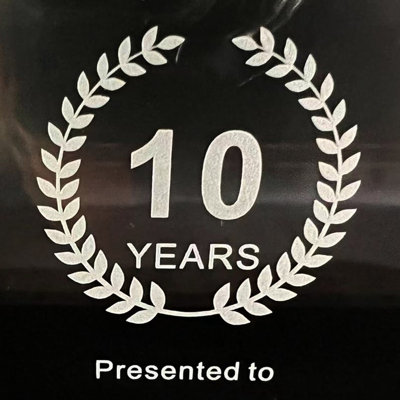 Personalized Crystal Award, Engraved Retirement Gift, Employee Appreciation Plaque image 5
