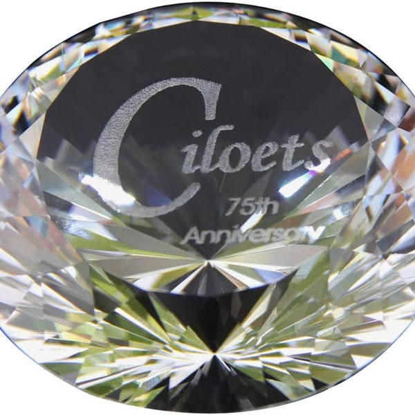 Crystal Diamond Jewel Paperweight  ,crystal gem free Personalized engraving , Crystal award Diamond, Anniversary Gifts