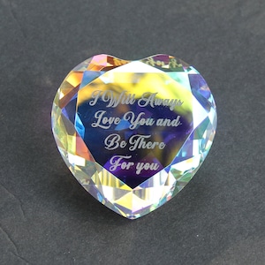 Heart shape GEM, Crystal diamond,AB Clear heart,Crystal heart,wedding gifts ,Anniversary mom dad gift,
