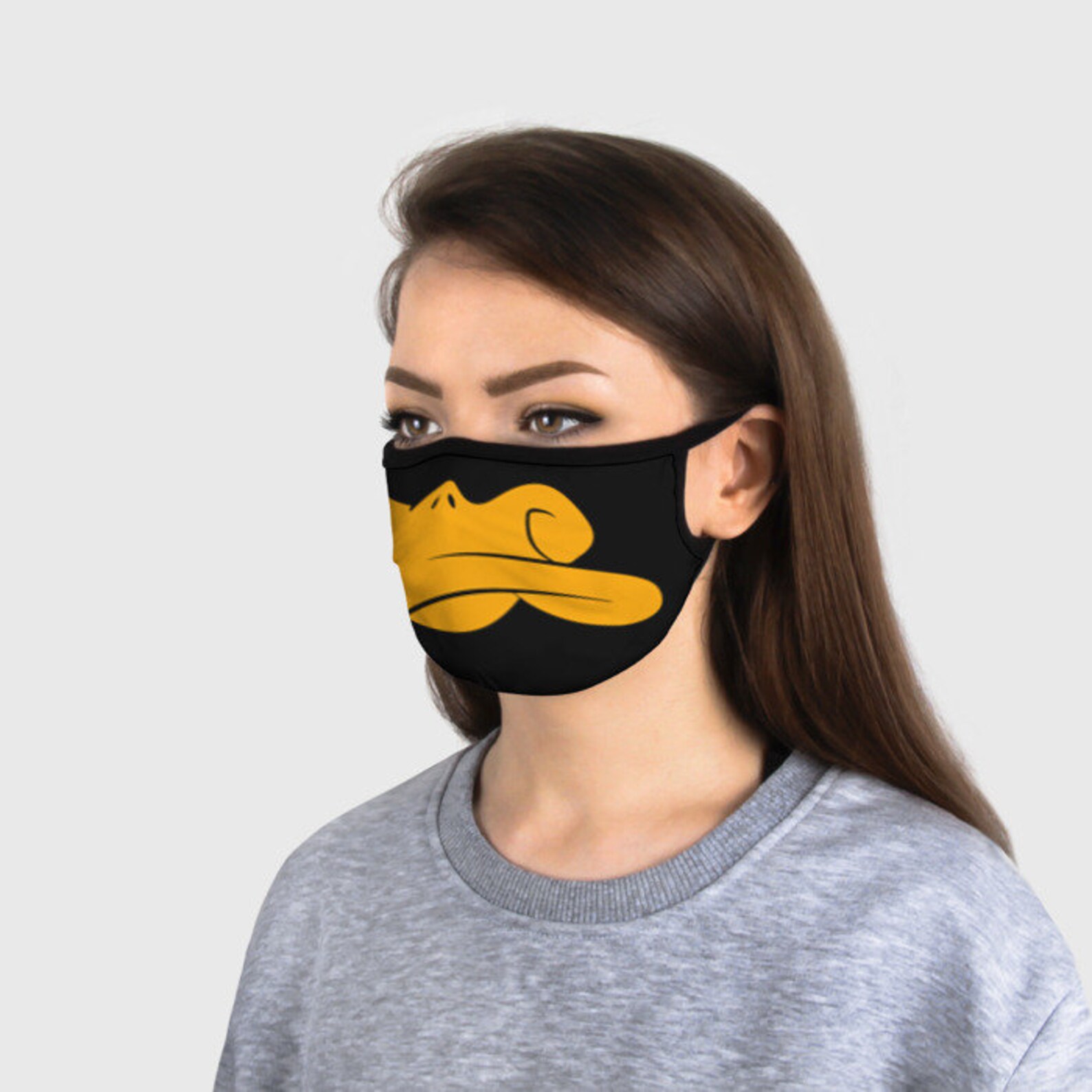 Daffy Duck Cartoon Face Mask Reusable Washable 100 Cotton Etsy