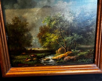 Vintage Hand Made Oil Painting (Signed by Grooves)
