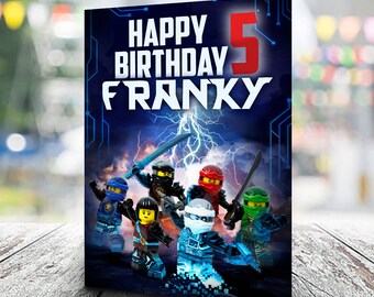 Ninja Birthday Card Etsy
