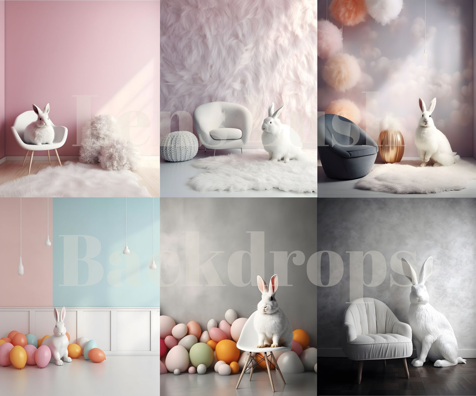 14 Easter Bunny Backgrounds Pet Digital Backgrounds Easter - Etsy Canada