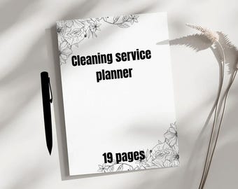 Cleaning Service Planner, Business Organizer, Cleaning Checklist (Digital Download)