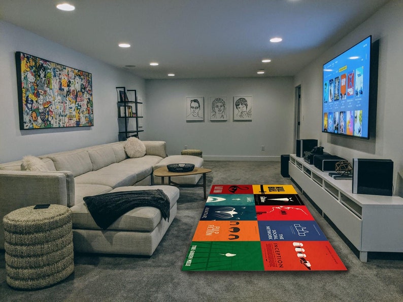 Movie Room Rug Home Theater Carpet Cinema Carpet Living Etsy