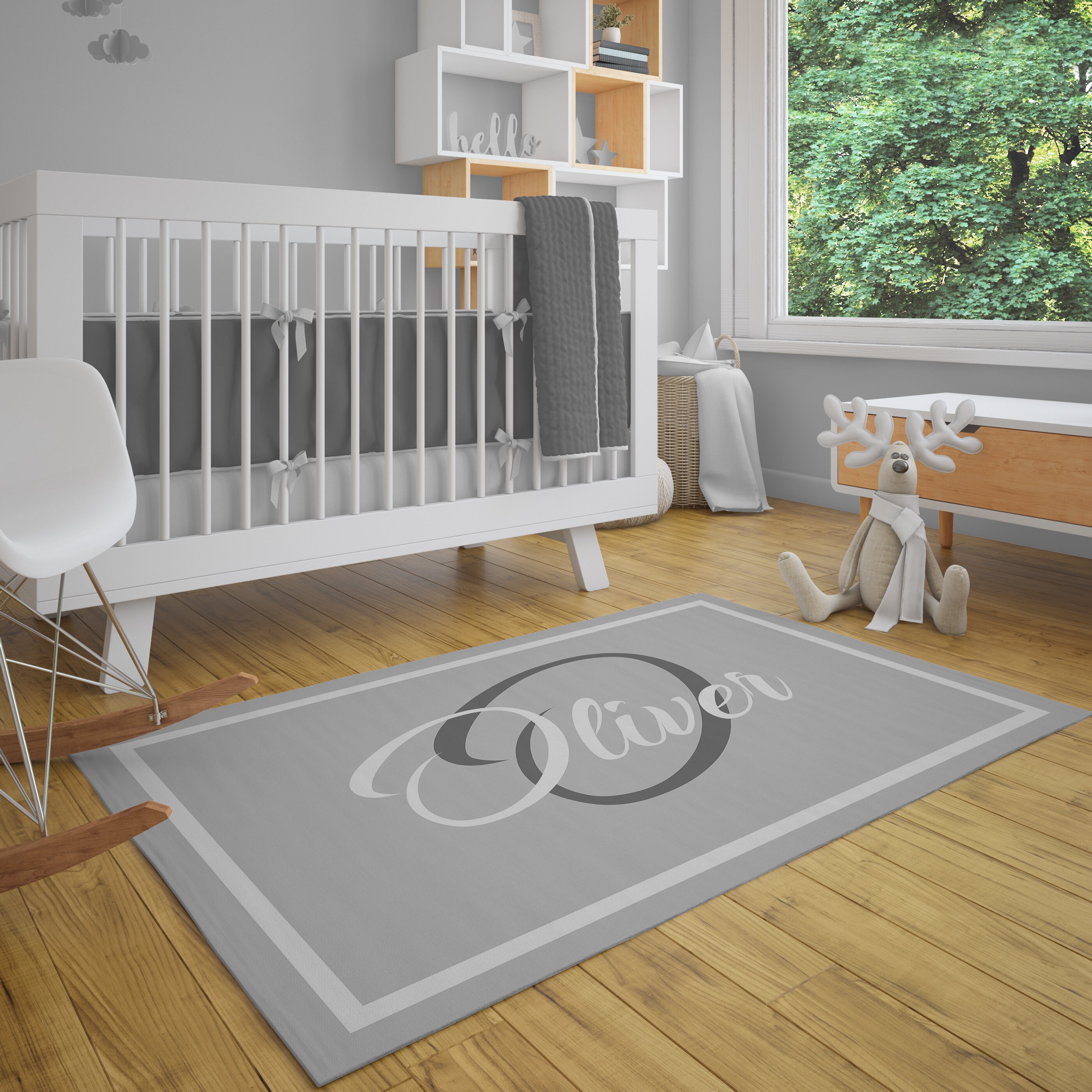 Personalized Monogrammed Nursery Rug Custom Baby Rug Plush Etsy