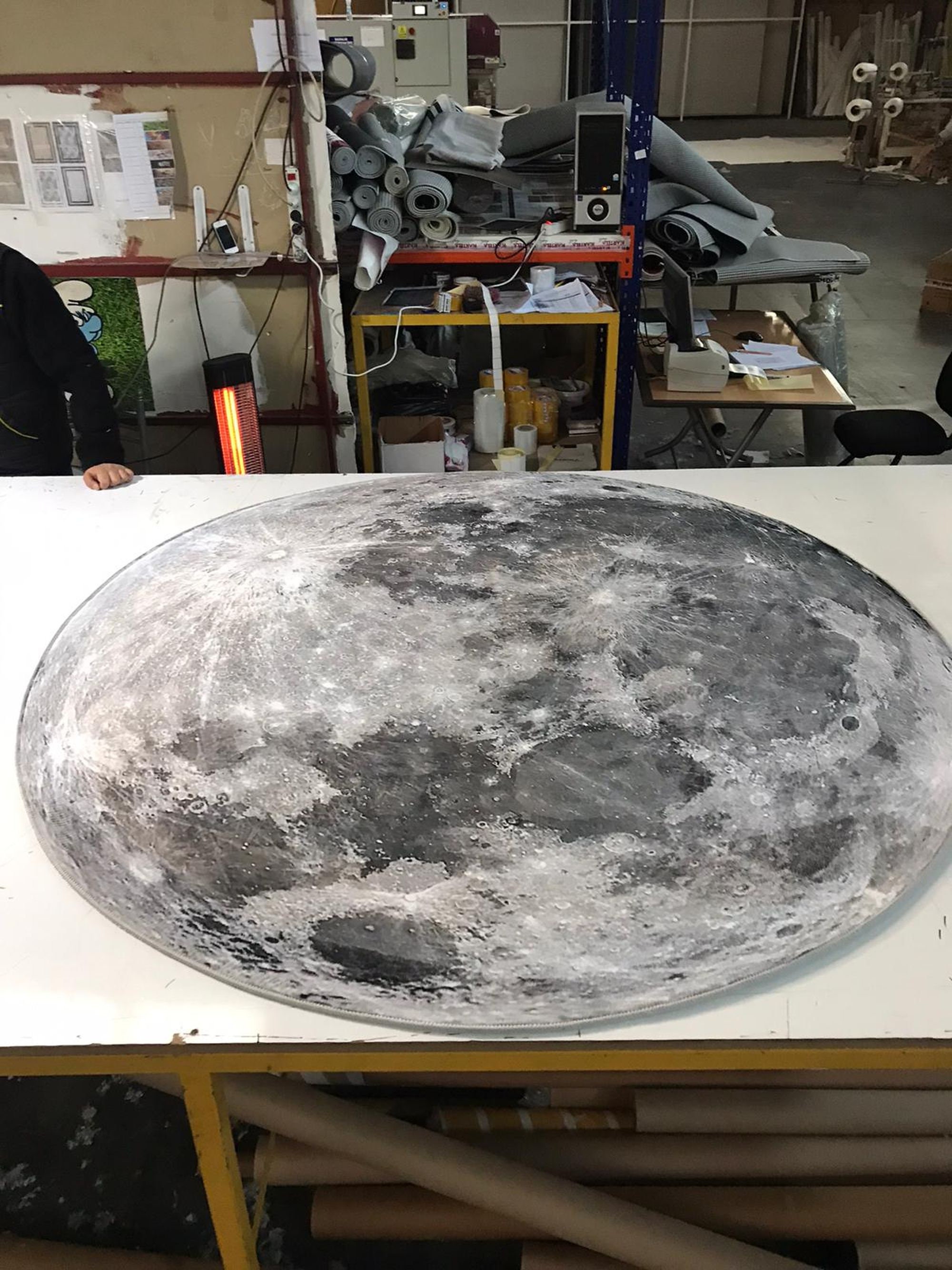 Moon Rug Full Moon Carpet 3D Round Full Moon Rug Real Etsy