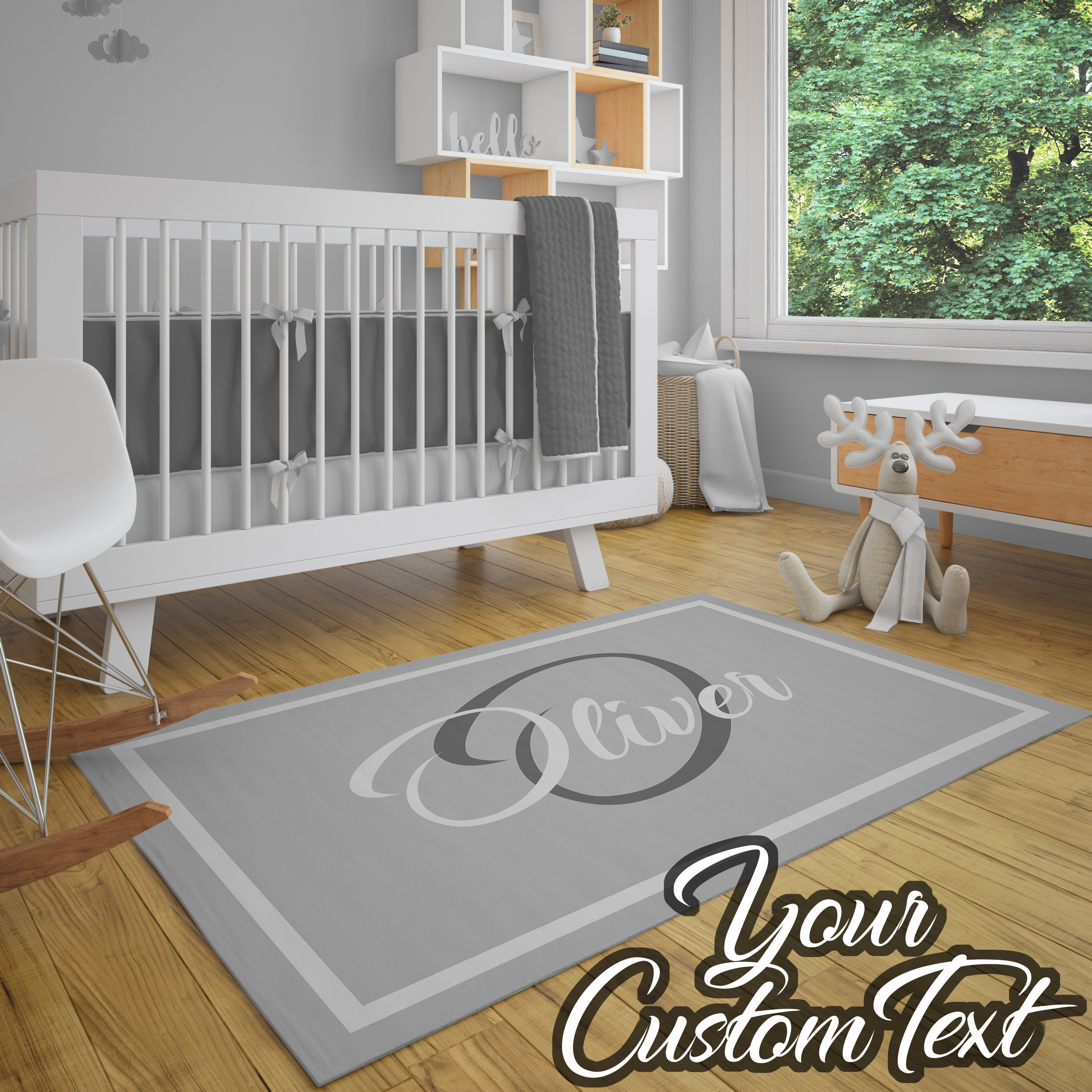 Personalized Monogrammed Nursery Rug Custom Baby Rug Plush Etsy