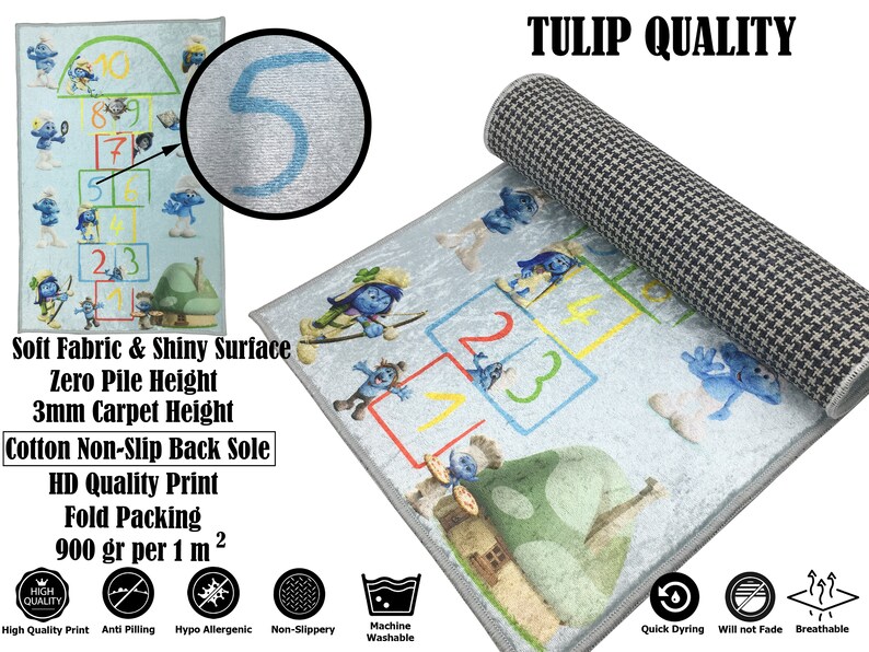 Round ABC Alphabet Rug Educational Kids Room Carpet Nursery Etsy