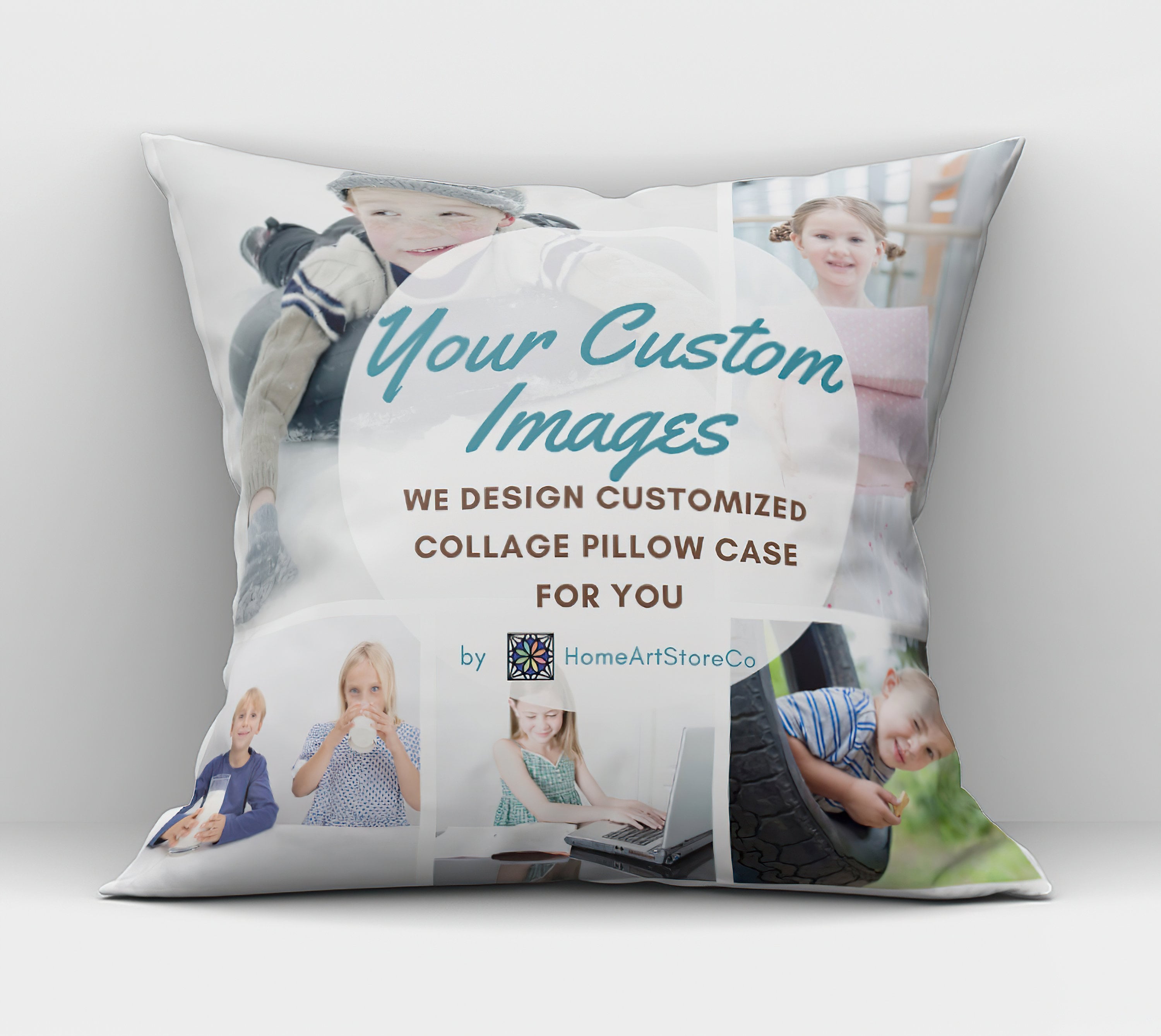 Personalised Photo Cushion Custom Print Pillowcase Throw Pillow Cover Xmas Gift 