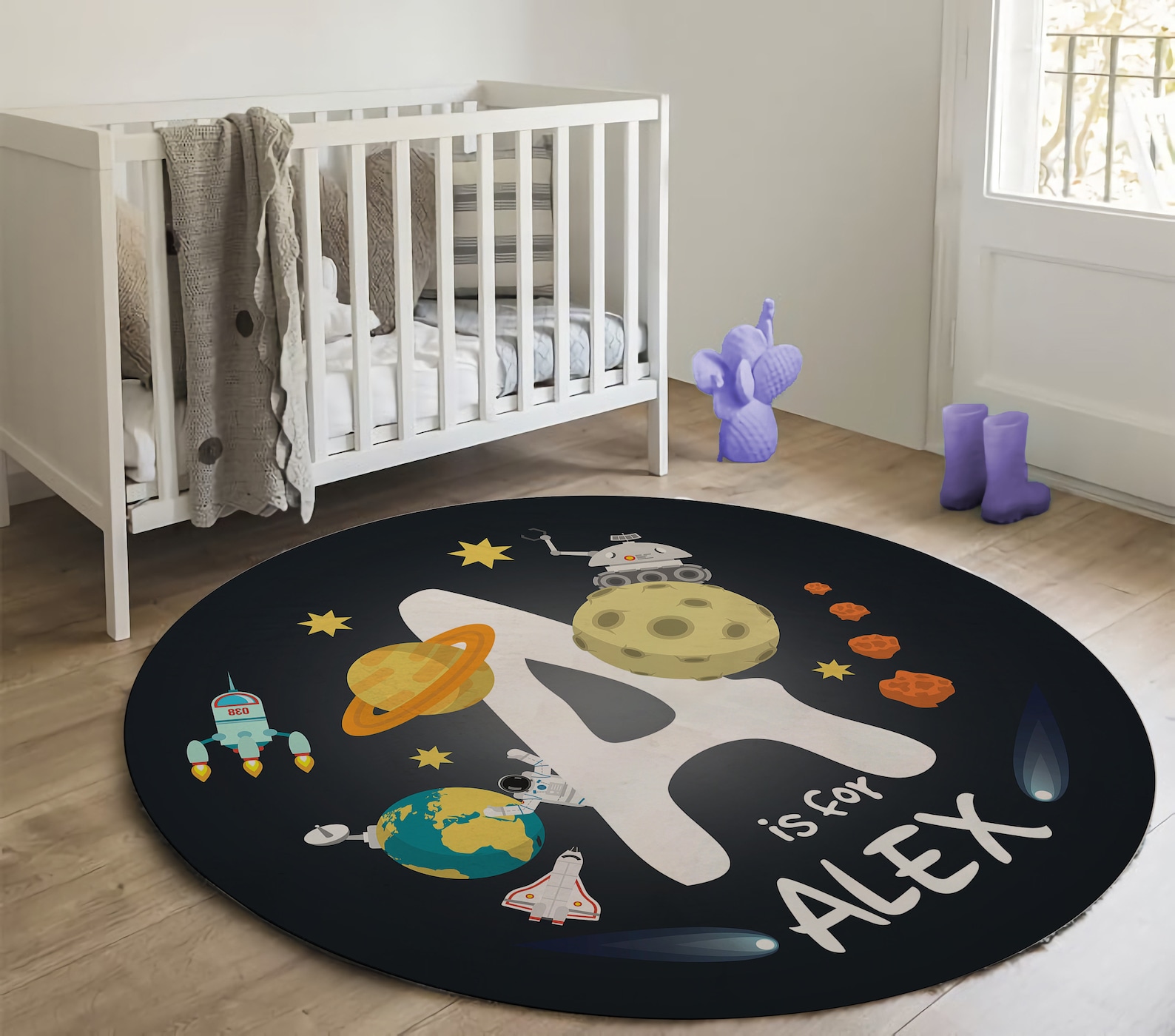 Tapis Jeu Enfant 80x120cm - Circuit Ville Avec Routes - Antidérapant - Gris/vert/bleu