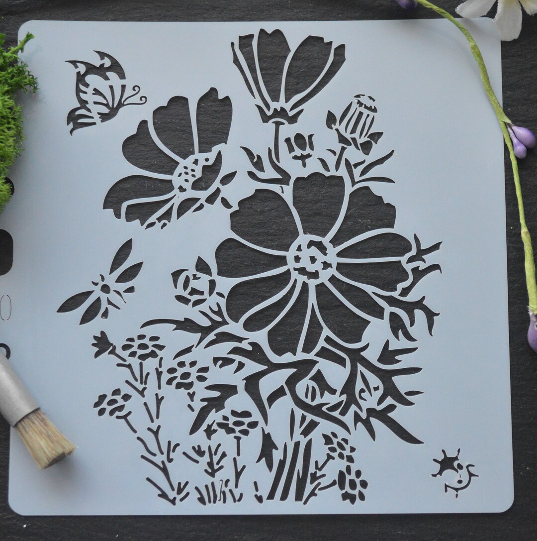 Stencil Print Garden One Piece main image 1