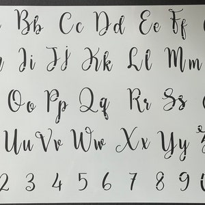 Alphabet Stencil in A3 for painting on furniture, fabric, tiles, etching, murals, school work, crafts, posters & cakes, click to paint