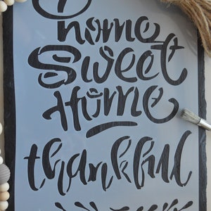Stencil Home Sweet Home per mobili, tessuti, murali, incisioni, prenotazione di rottami, tutte le opere d'arte e di artigianato, clicca per dipingere e decorare ora