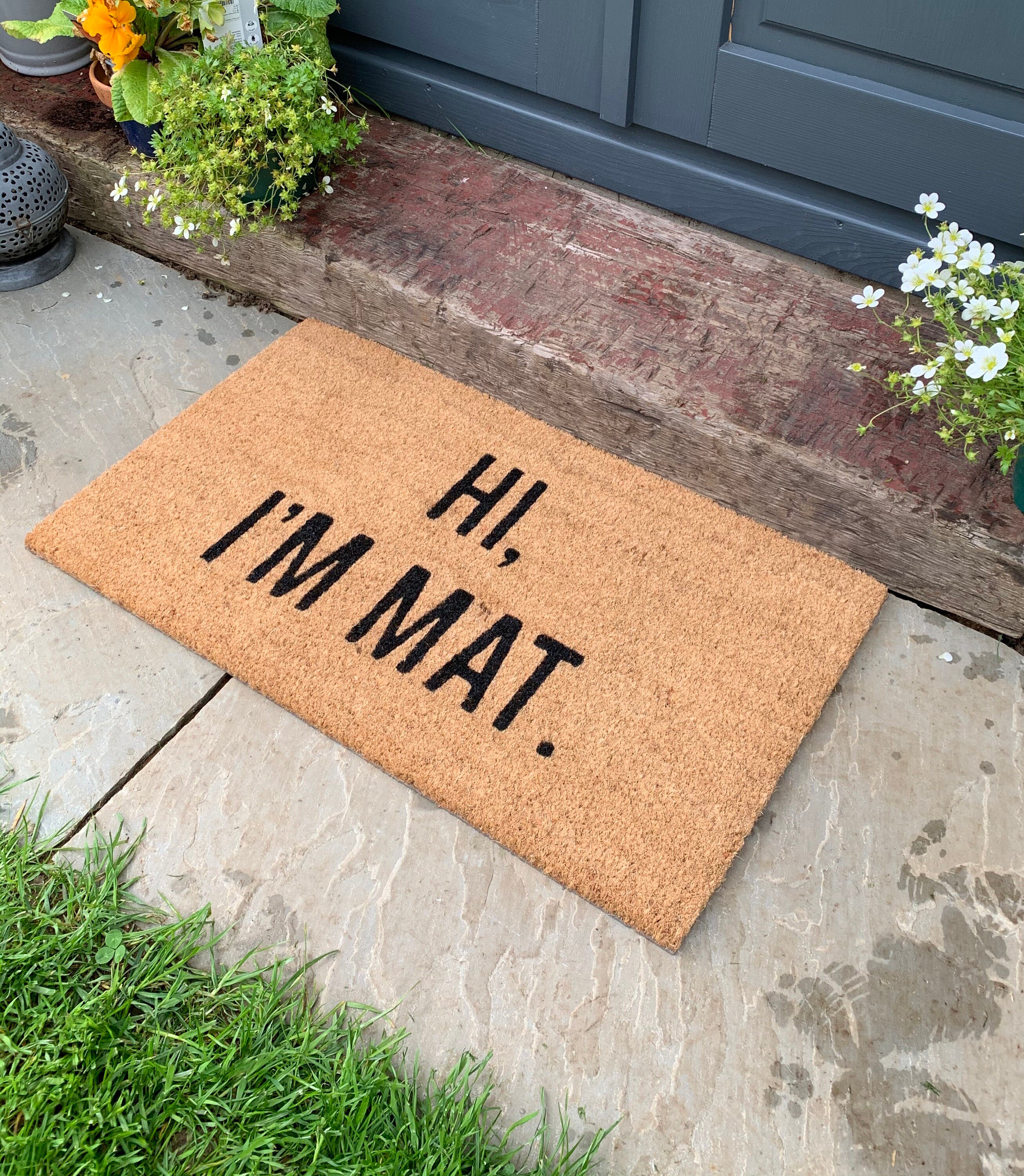 Hi I'm Mat Mat Doormat Wedding Gift House Etsy