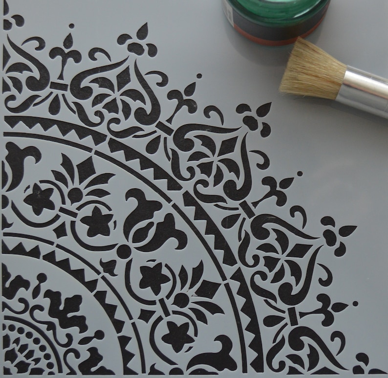 Mandala 14 section stencil Stencil for furniture layering scrap booking and signage No 1 unique wall art tiling