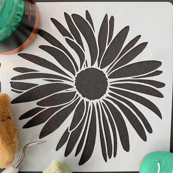 Stencil di fiori piccolo giardino di campagna per mobili, tessuti, piastrelle, scrapbooking, pareti, tutte le arti e i mestieri, clicca per decorare ora. non 1