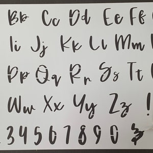 Alphabet Stencil.   For PAINTING. A3 mylar Large font.  Use on furniture & fabric, posters and signs, school work or murals.