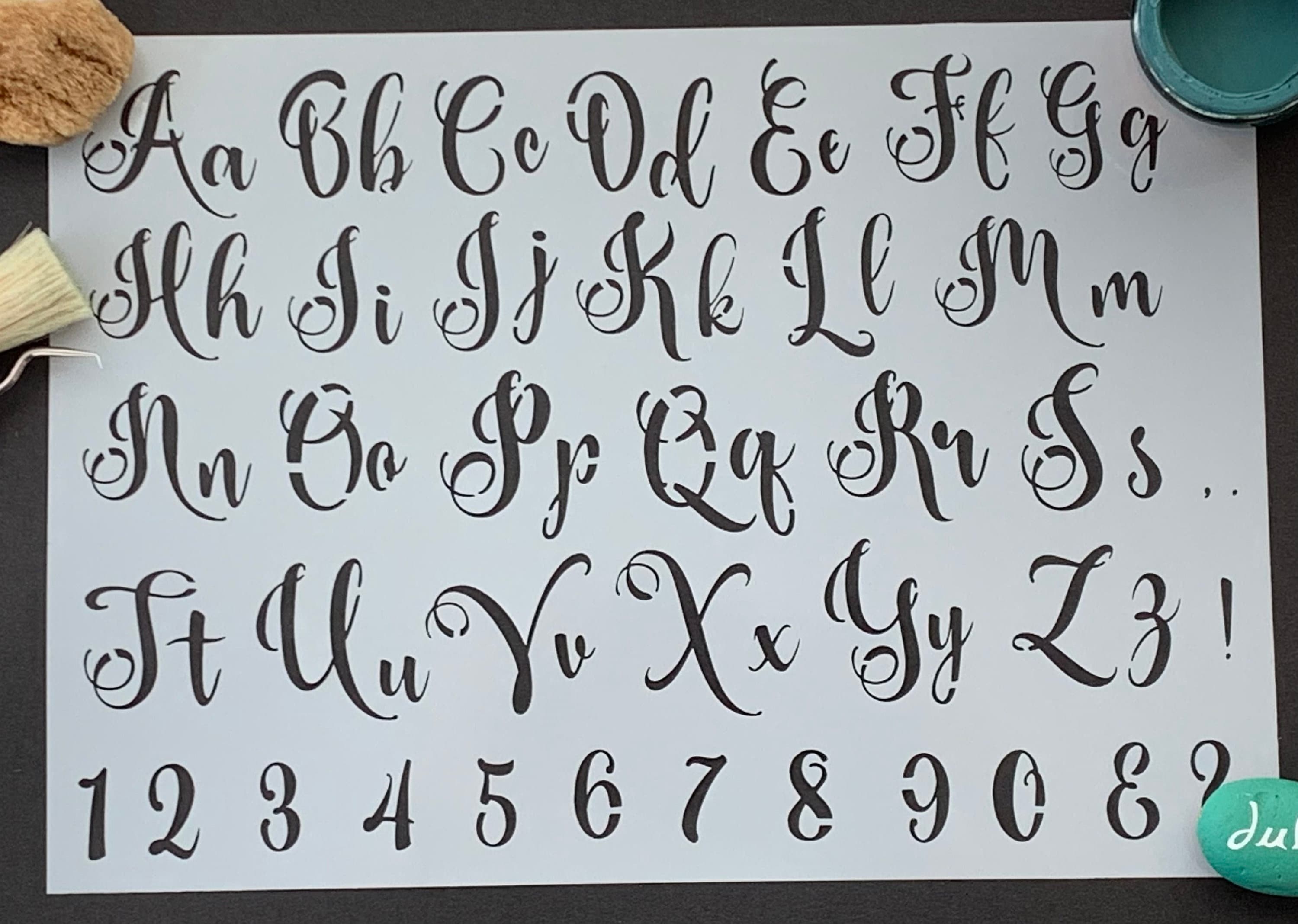 Alphabet Stencil in A4 for PAINTING, Furniture, Fabric, Tiles, Etching,  Murals, School Work, Crafts, Cake Decorating. Click Now to Paint - Etsy, image size:3000x2136