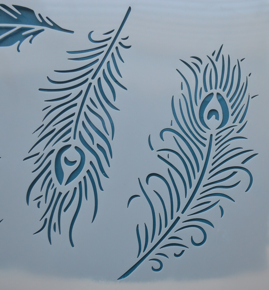 Peacock Feather Stencil vrogue.co