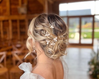 Bridal hair pins, Bridal pearl hairpins, set of bridal hair pins, bridal accessories, bridal hair accessories, bridal