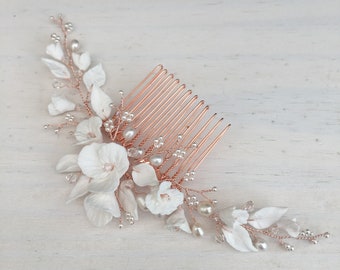 Bridal haircomb, Bridal headpiece, Bridal hair accessories, haircomb, floral, flower haircomb,