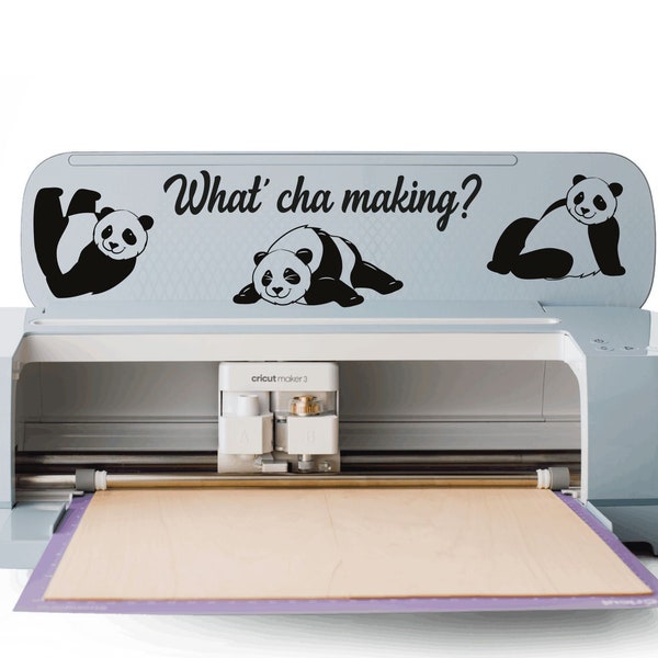 What Cha Making Svg, Panda Svg, What Cha Making Cut Files, Svg file for Cricut, Png, Svg, Dxf, Vinyl Cutter, Stages of Crafting Svg, Cameo