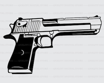 Pistol Svg - Pistol Digital File - Gun Digital Download File - Pistol Clipart - Gun Cricut Files - Pistol T-shirt Svg - Png - Eps - Ai