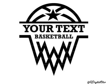 Basketball SVG, Team Logo, Cricut Files, Silhouette Files, Svg Cut Files, Printable, Png, Dxf, Basketball Cut File