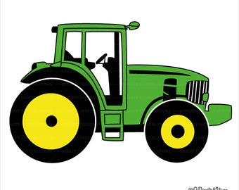Tractor Svg - Farm Tractor Svg- Green Tractor Cut File - Tractor Clipart - Printable - Tractor Silhouette -  Png-Eps-SVg-Jpg-Ai