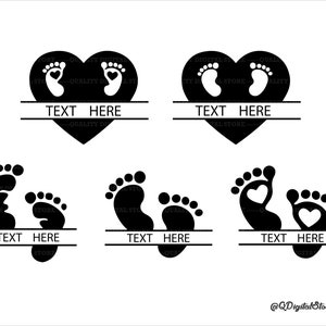 Baby Fußabdruck geschnitten Datei, Baby Fußabdruck Bundle, Clipart, Cricut, Sofort Download