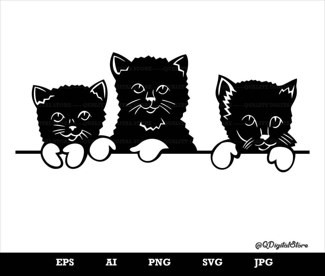 Kitten Cuttable Svg Cute Kittens Kittens Cat Png Svg File - Etsy