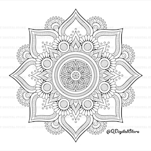 Mandala Svg, Mandalas Svg, Floral Mandala Svg, Mandala Vorlage für Laser schneiden, Mandala geschnitten Datei, Floral Mandala Cricut, Blume Mandala Svg