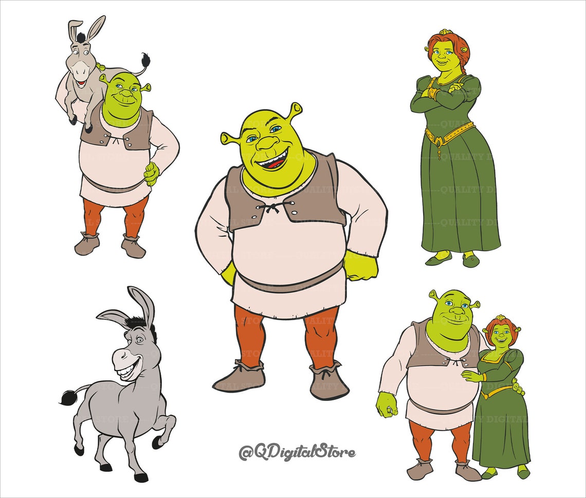 Shrek Svg Shrek Vector File Fiona Svg Shrek Clipart | Etsy