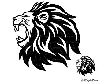 Lion Svg, Lion Svg File for Cricut, Lion Svg Cut File,Lion Head Svg,Lion Silhouette Svg, Lion Clipart, Svg,Png,Eps,Ai,Jpg