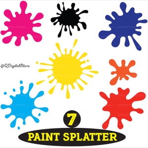 Farbe Splatter Svg, Farbe Splats Svg, Silhouette Cricut, Farbe Svg, Clipart, Cutfile, Vektor, druckbare digital, Png-Eps-Svg-Ai-Jpg