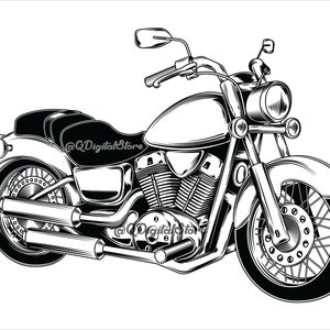 Motorcycle SVG - Motorcycle Digital File - Motor Bıke Svg - Motorcycle Clipart - Motorcycle Vector Art - Instant Download - Png-Eps-Svg-Ai