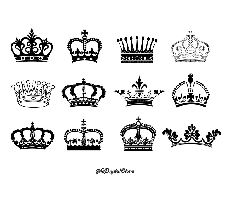 Download Clip Art Art Collectibles Crown Svg Queen Crown Svg King Crown Svg Cricut Silhouette Crown Clipart Princess Crown Svg Svg Eps Png Ai