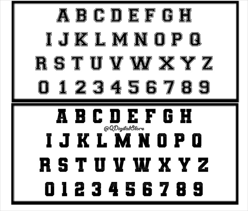 Varsity Font Svg, College Font Svg, Sports Font, Alphabet Svg ...