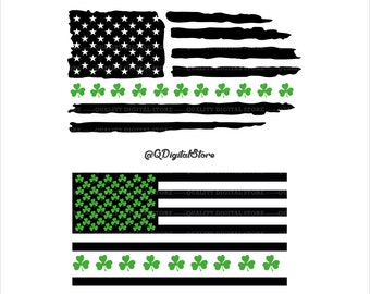 St Patricks Day Svg, USA Flag Svg, St Patricks Cut File, Shamrock svg, Clover SVG, CriCut Files , Svg, Jpg, Png, Silhouette Cameo