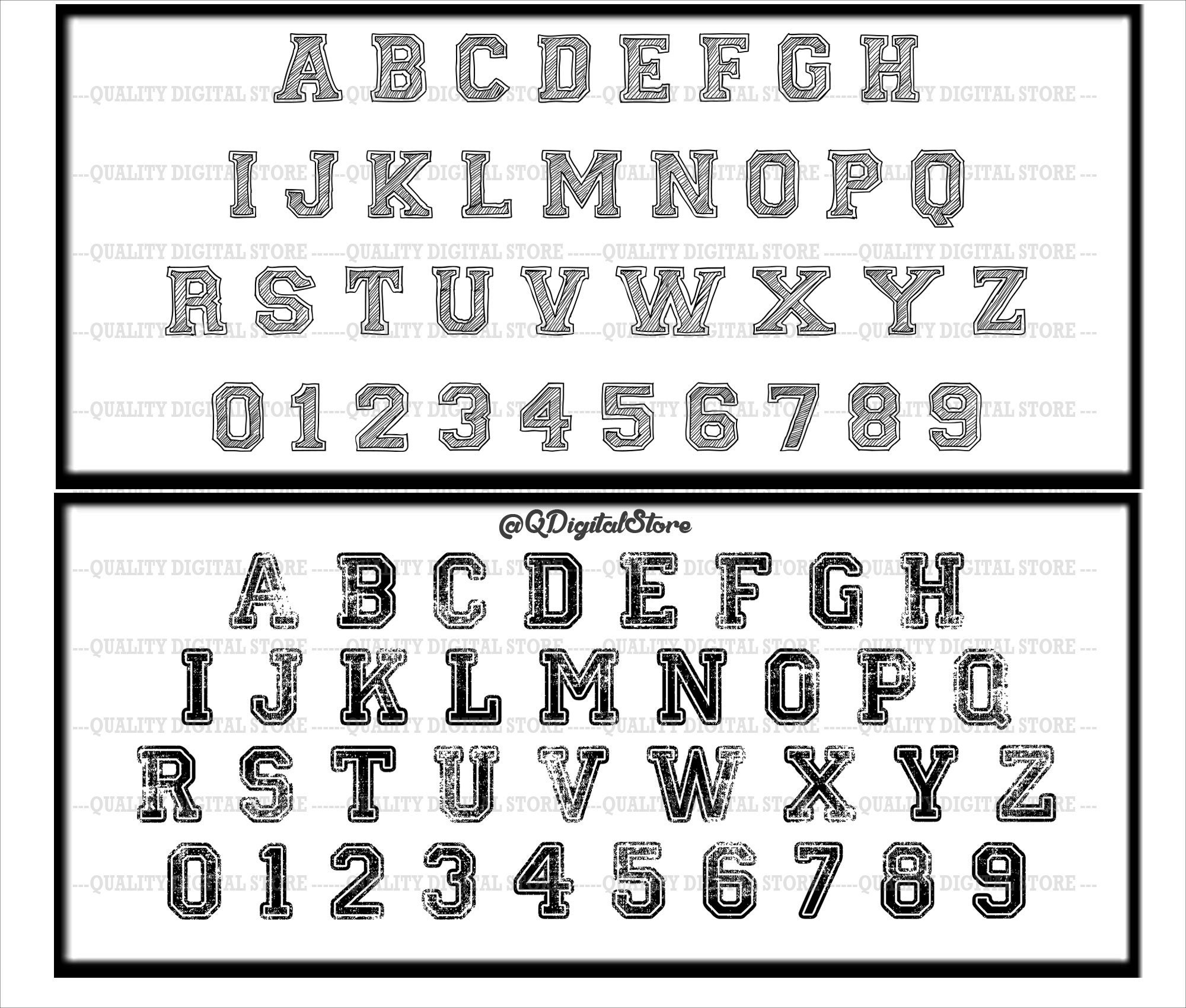 Varsity Font Svg, College Font Svg, Sports Font, Alphabet Svg ...