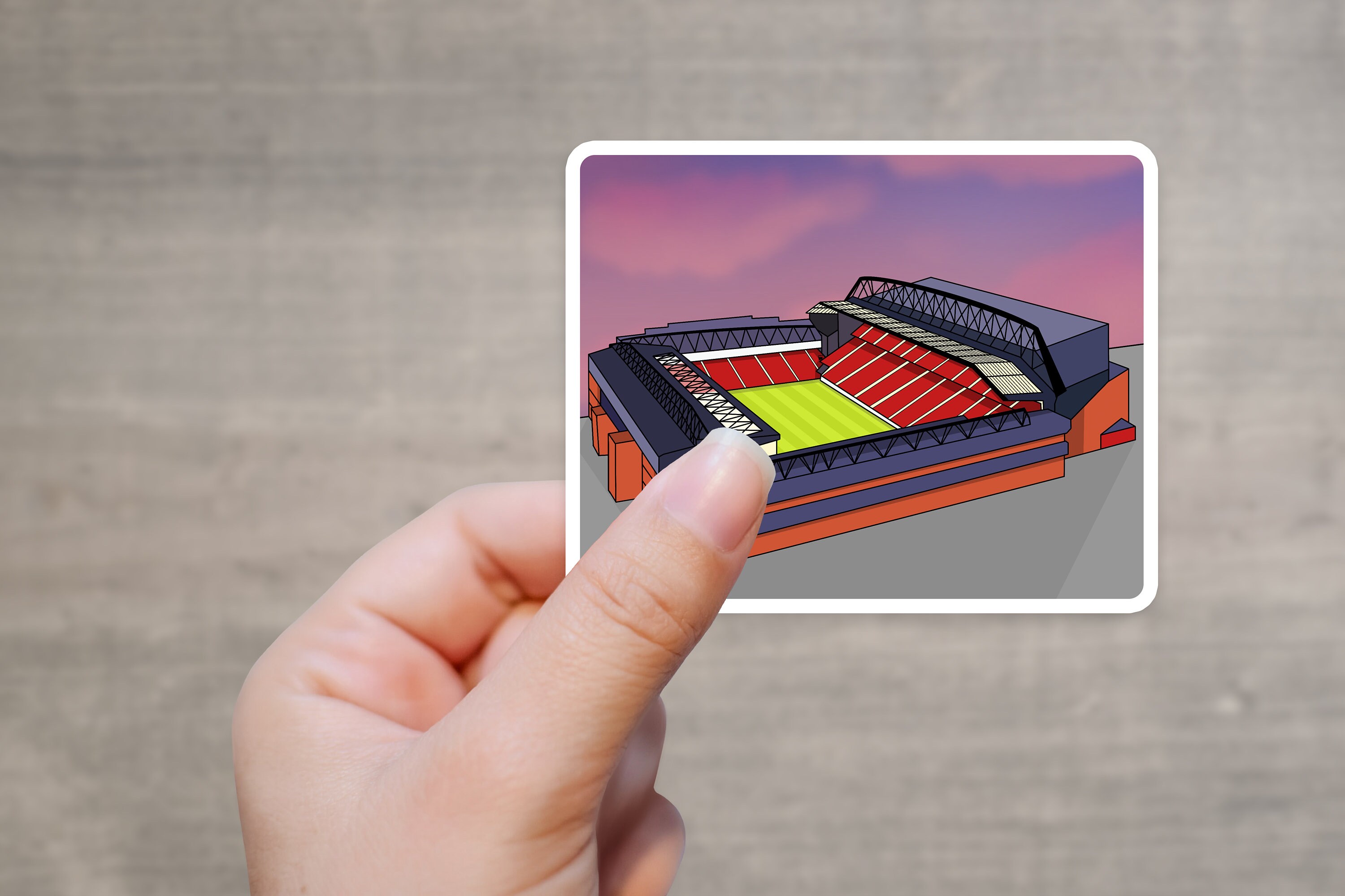 Sticker Fc Ground Liverpool FC Anfield Sticker | Anfield Stadium Sticker Vinyl Sticker ...