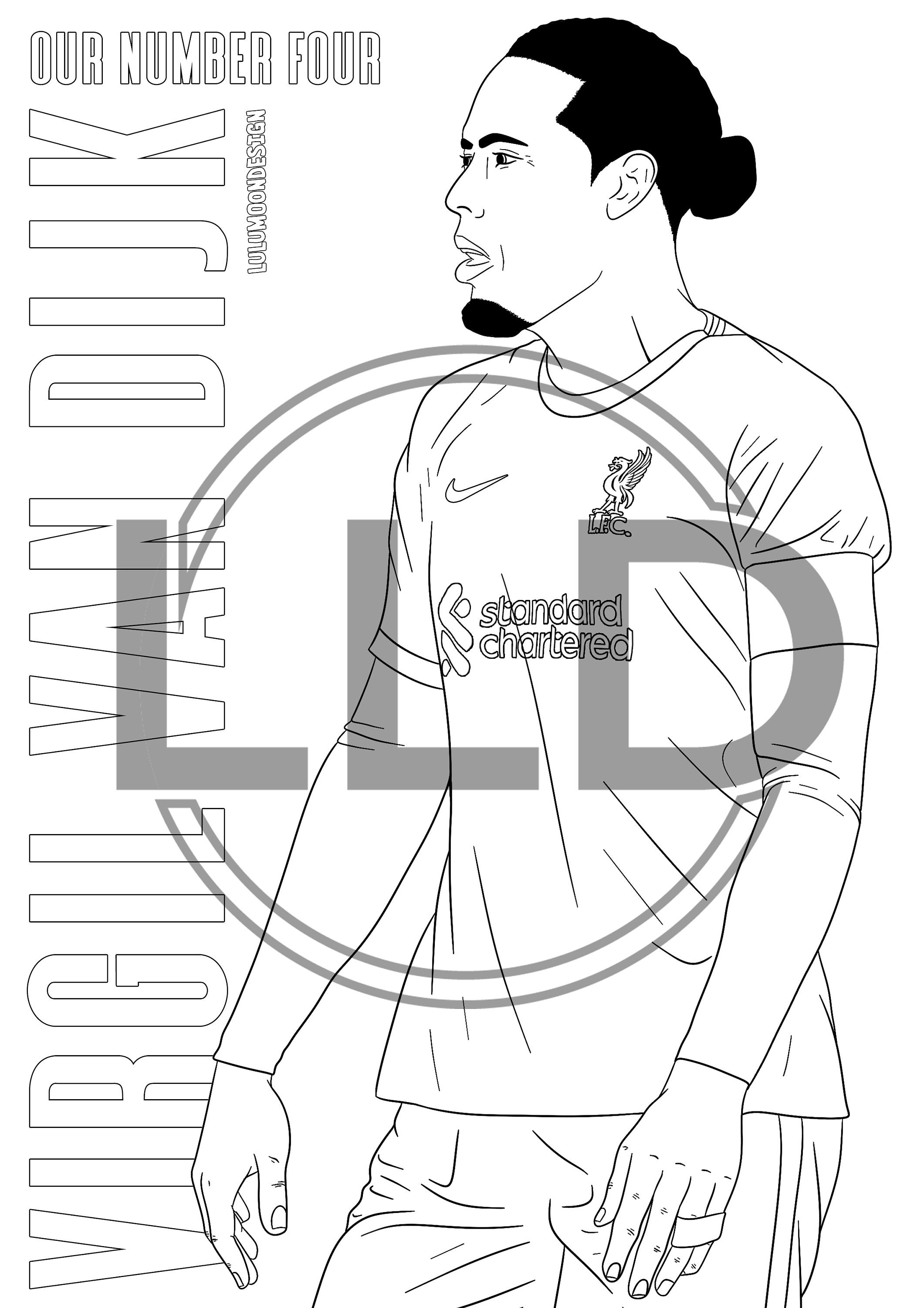 Liverpool FC Digital Download Colouring Sheets Colouring Etsy Ireland