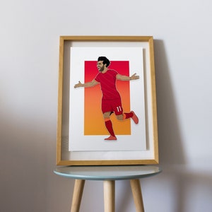 Mohamed Salah Illustration Art Print | Liverpool FC Print | LFC Art Print | Football Illustrations | Mo Salah Art