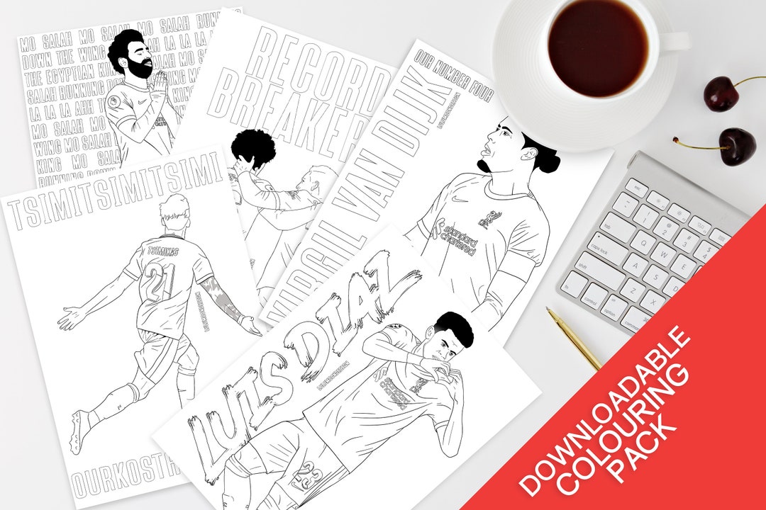 Liverpool FC Digital Download Colouring Sheets Colouring Pack LFC