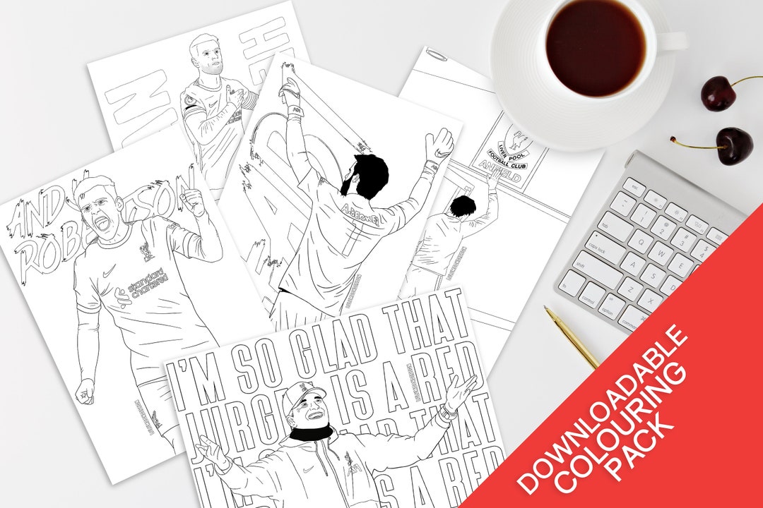 Liverpool FC Digital Download Colouring Sheets | Colouring Pack LFC ...