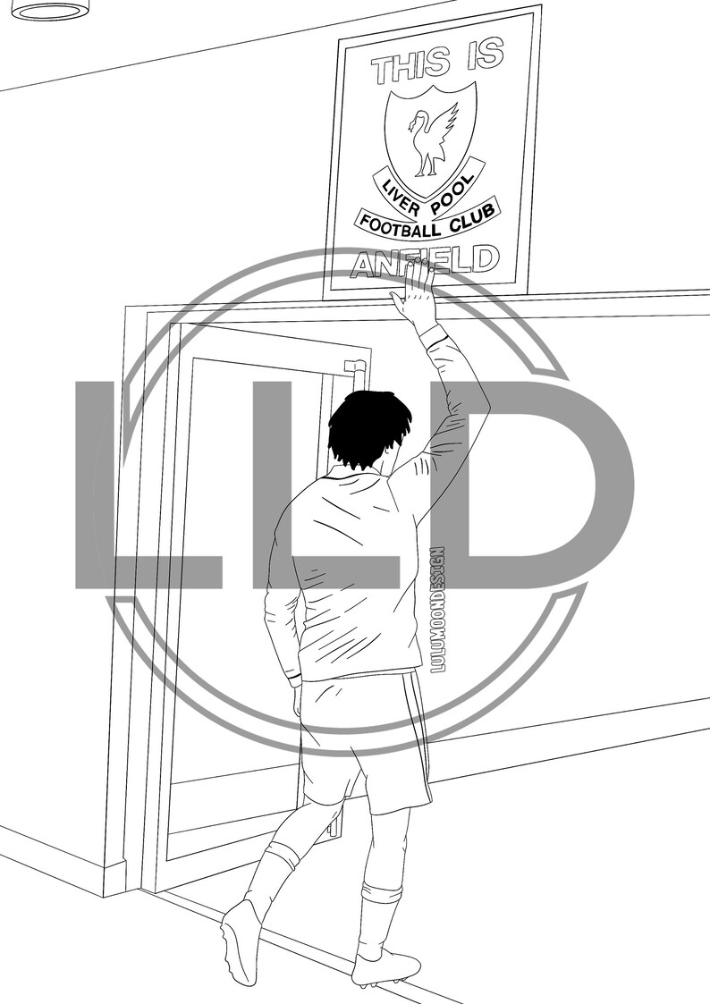 Liverpool FC Digital Download Colouring Sheets Colouring Etsy