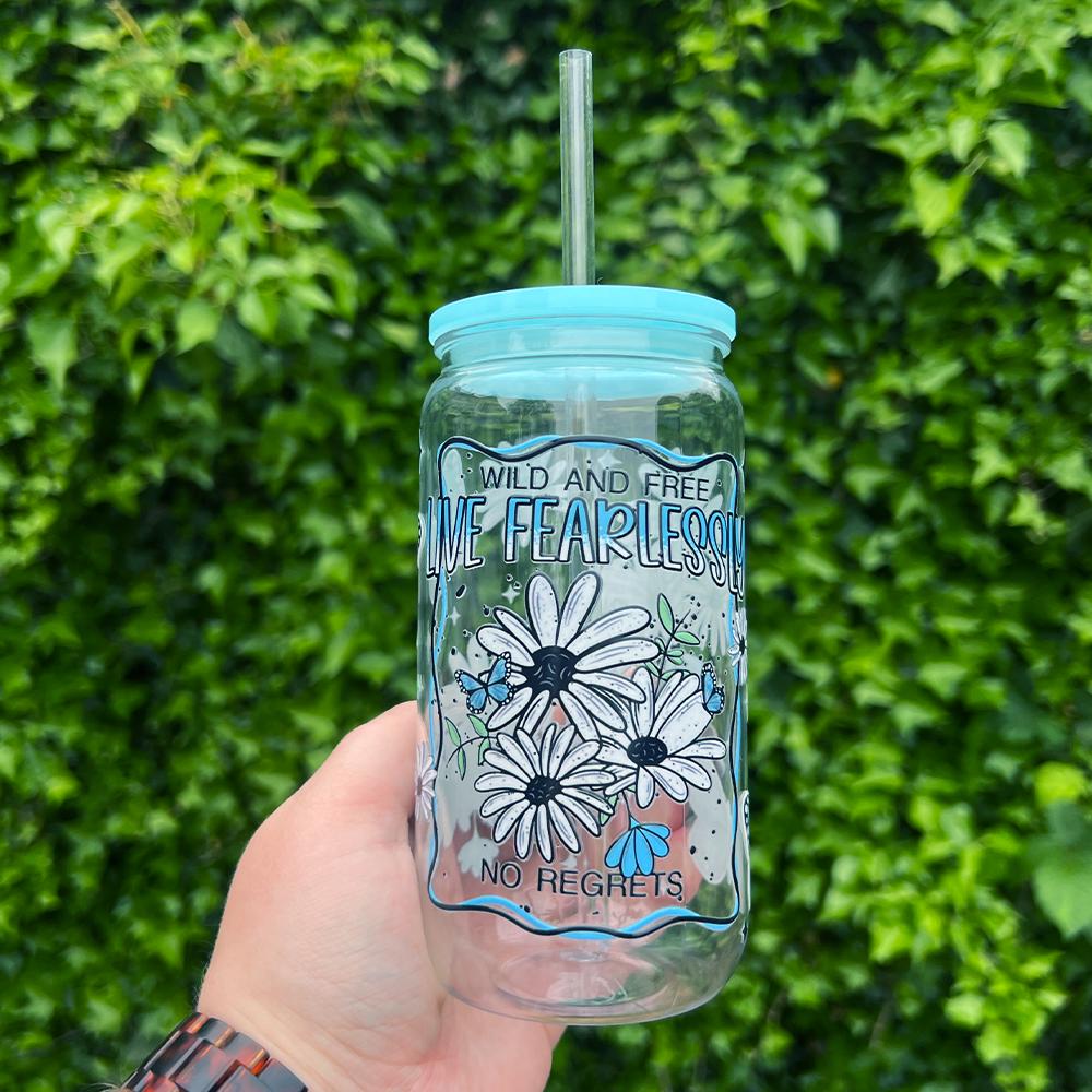 Clear Acrylic Tumbler With Lid and Straw - Etsy UK