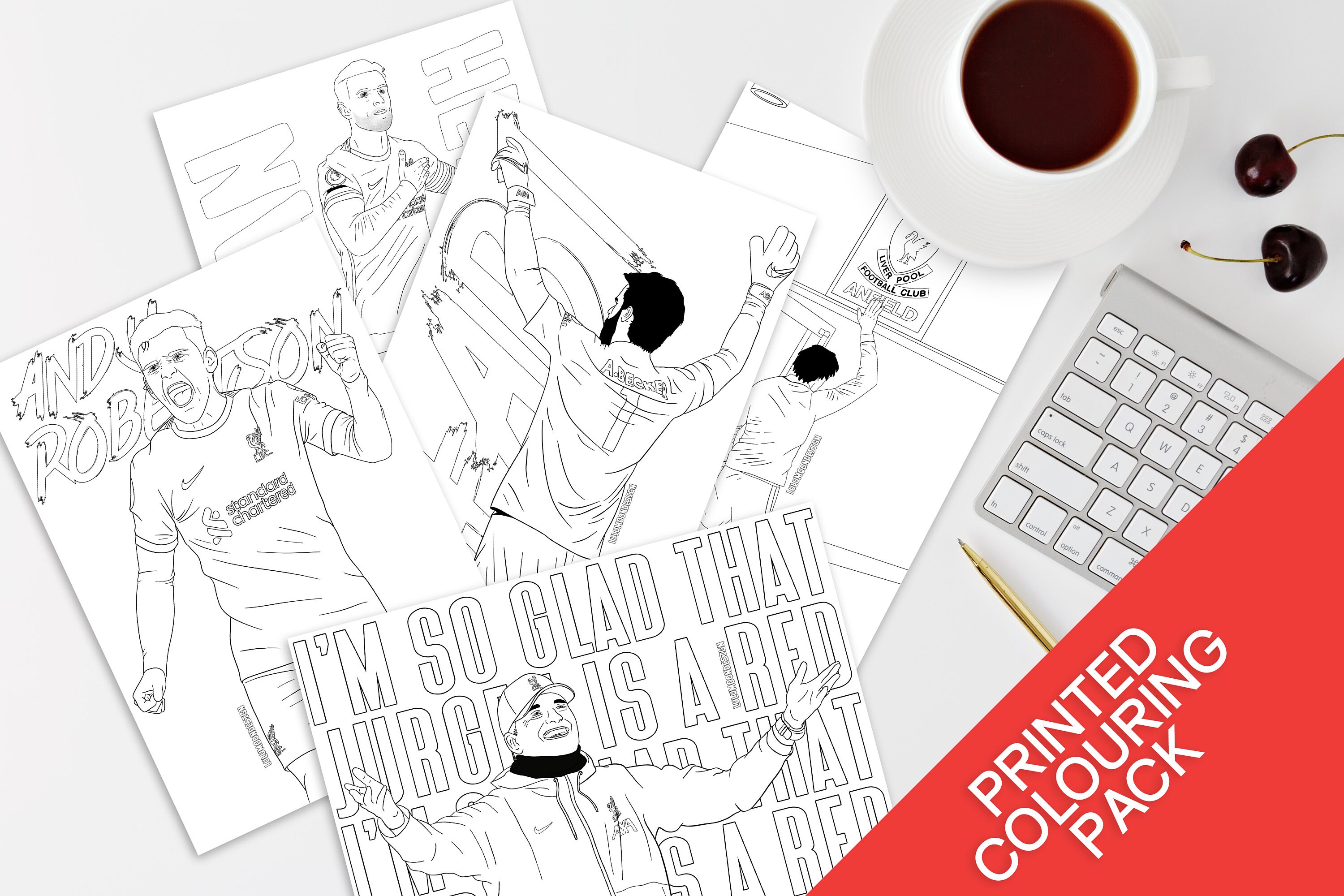 Liverpool FC Printed Colouring Sheets Colouring in Pack LFC Etsy